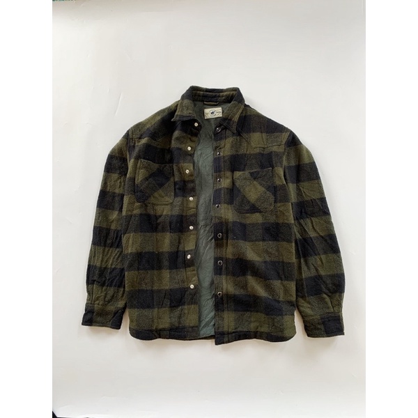 plaid wool plaid flanel kemeja second brand flanel tebal