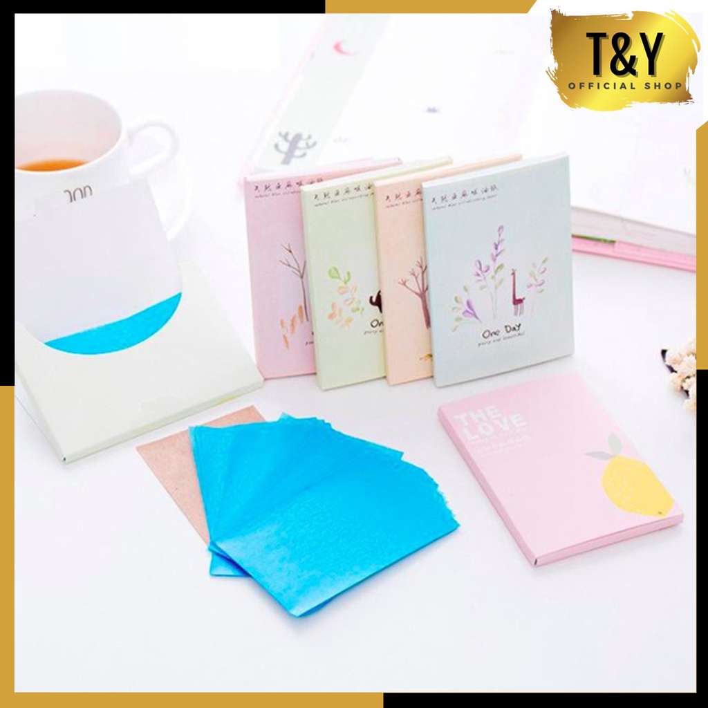 T&amp;Y Kertas Linen Tissue Penyerap Minyak Wajah 50Pcs Menyerap Minyak Muka Wajah Berlebihan Kertas Penyerap Minyak Wajah