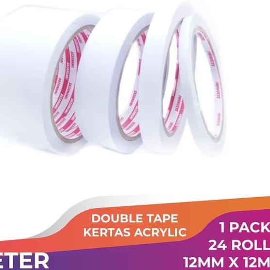 

♙ DOUBLE TAPE 12MM x 12 METER DOUBLETAPE KERTAS PUTIH SAZANAMI ISI 24ROL ✱