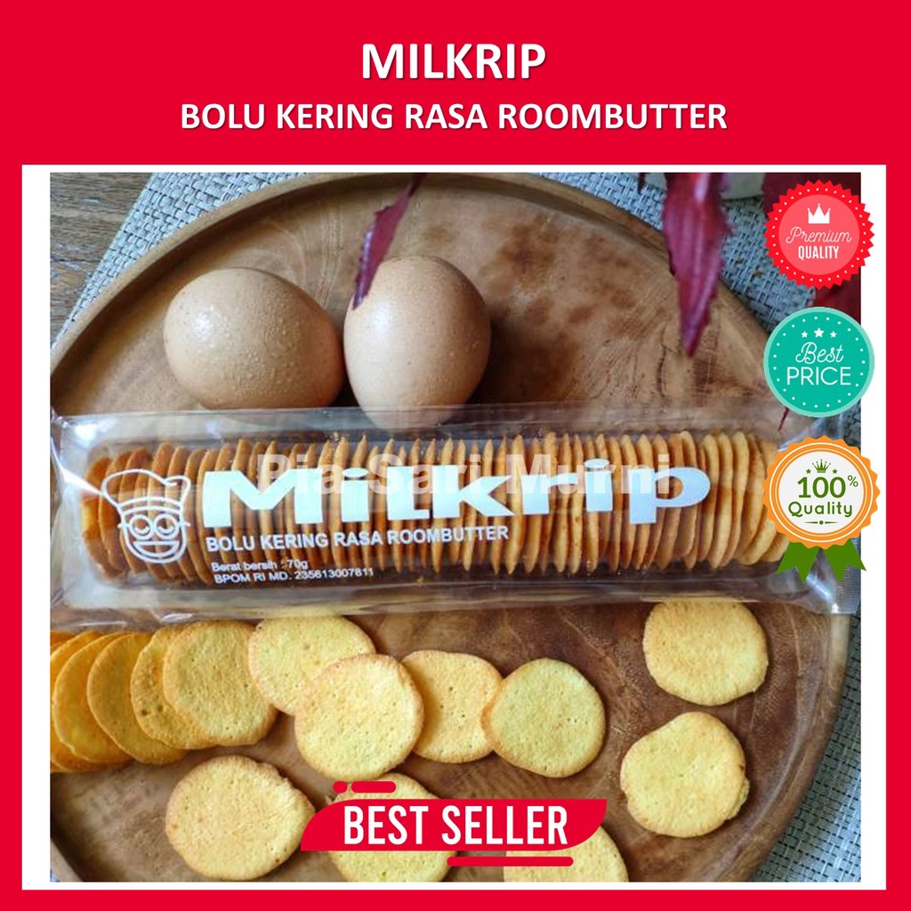 

Milkrip Bolu Kering Rasa Roombutter Cookies Premium