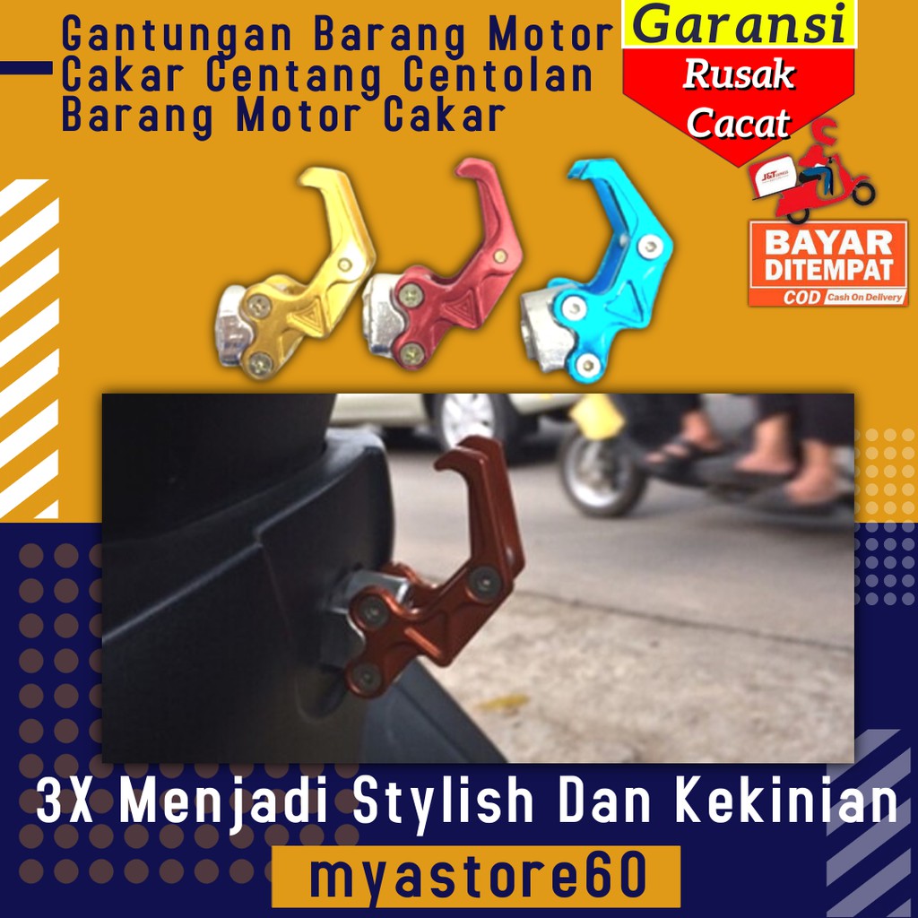 Gantungan Barang Motor Cakar Centang Centolan Barang Aksesoris Variasi Universal Semua Motor Cakar