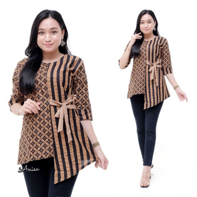 BLOUSE KANTOR ORIGINAL Blouse Ziggy Lawasan Monochrome  best seller