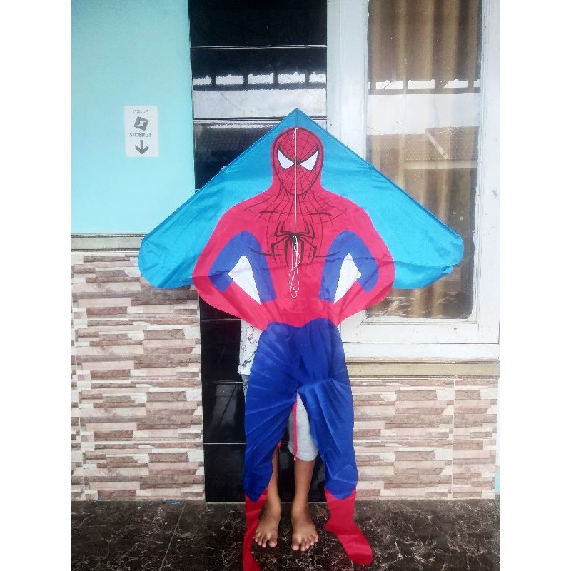 LAYANGAN KAIN LAYANGAN HIAS JUMBO SPIDERMAN / LAYANGAN IRONMAN / LAYANGAN SPIDERMAN