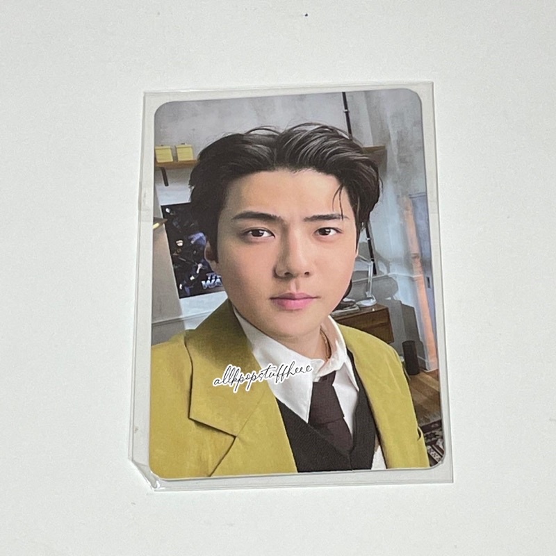 Photocard sehun don’t fight the feeling expansion official | pc sehun dftf jaskun jas kuning ganteng