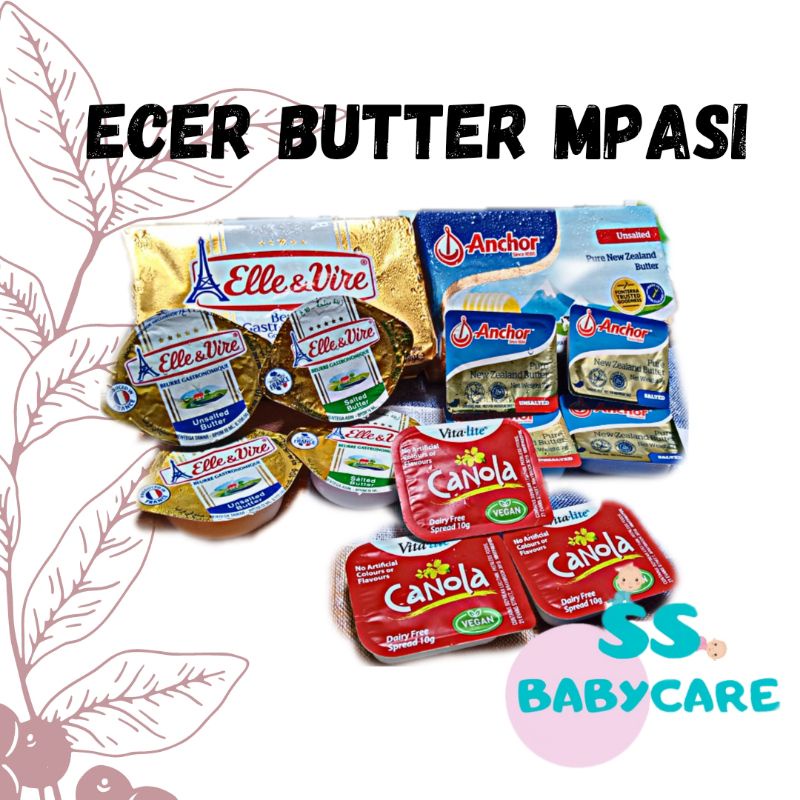 

ECER Unsalted Butter Anchor Elle & Vire Vitalite Canola / Unsalted Butter MPASI / Lemak Tambahan MPASI