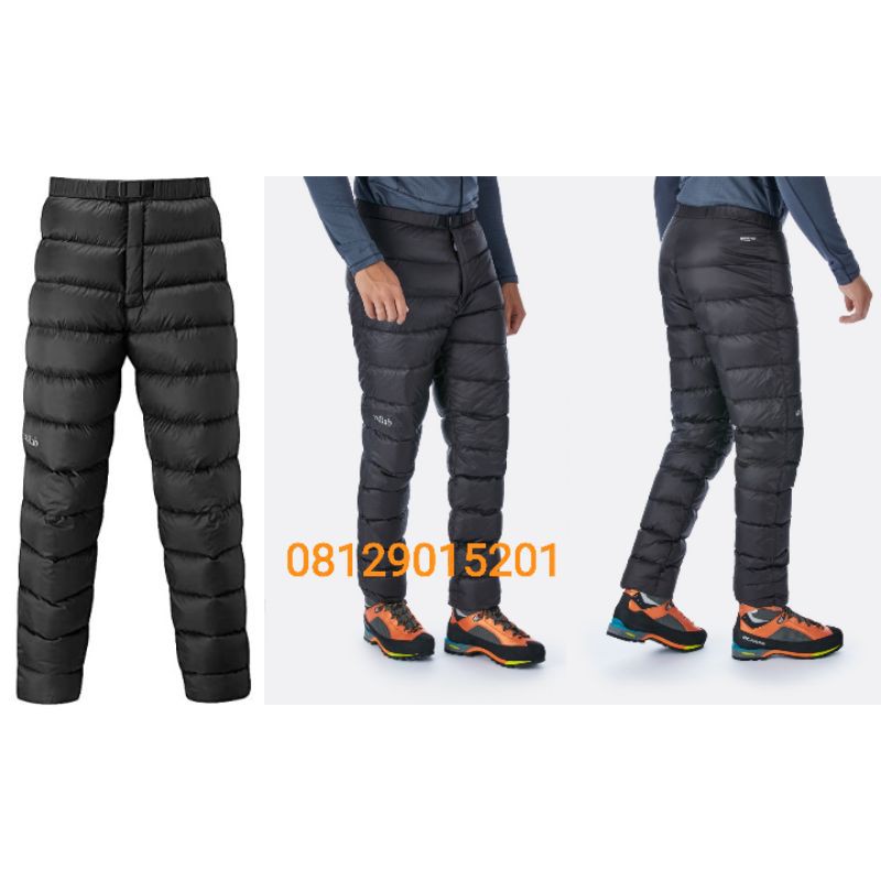 Celana gunung rab argon down hiking camping ultralight trekking outdoor musim dingin winter