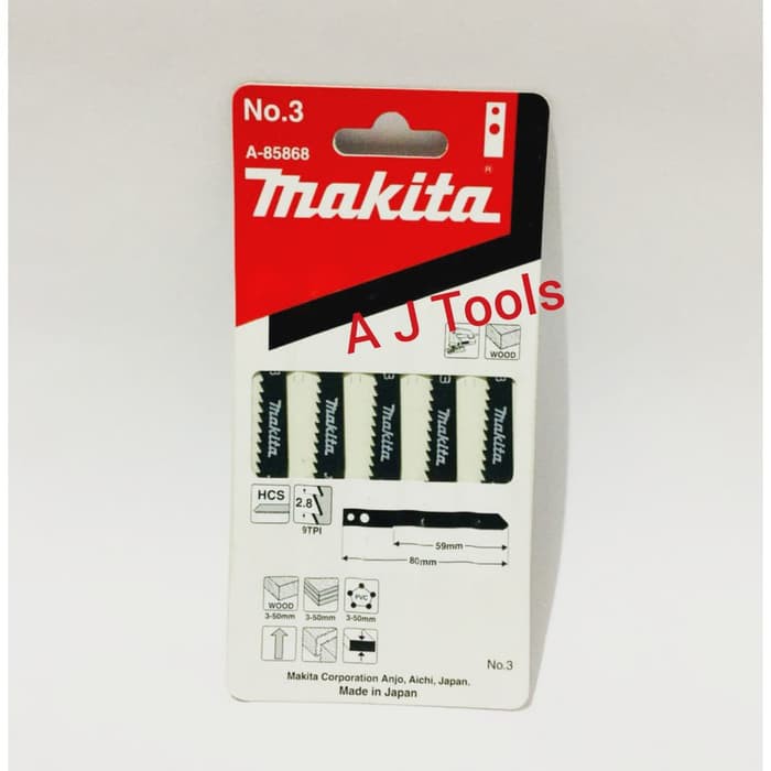 ORIGINAL MAKITA MATA JIGSAW GERGAJI KAYU HCS NO 3 (A-85868)
