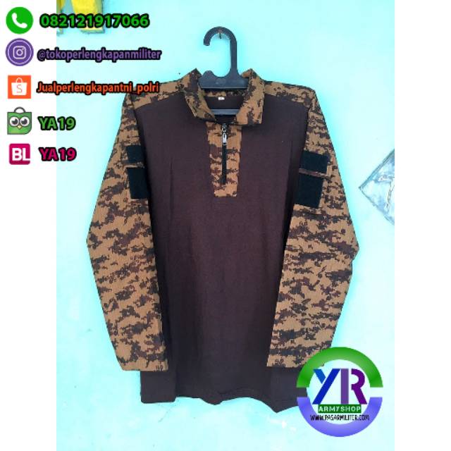 Kaos BDU / Combat Shirt Loreng Digital Pramuka