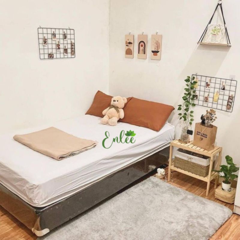 Sprei Aesthetic polos mix warna ala Korea