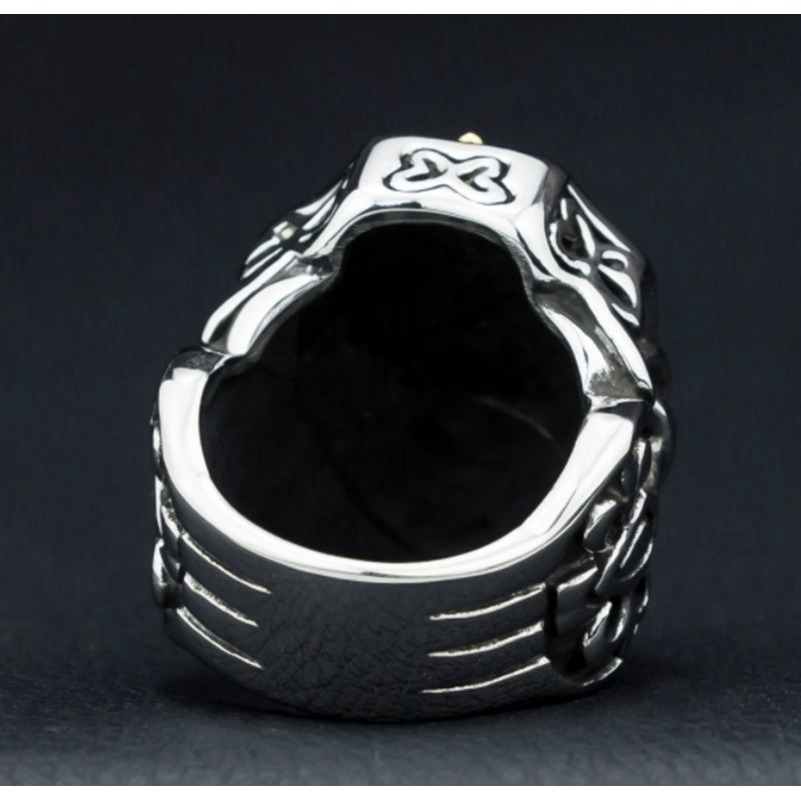 Cincin Personality Model Tengkorak Bahan Stainless Steel untuk PriaXIANGXIAN