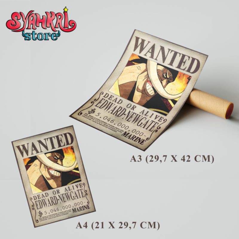 Jual Edward Newgate Poster Wanted Bounty One Piece Terbaru Indonesia Shopee Indonesia