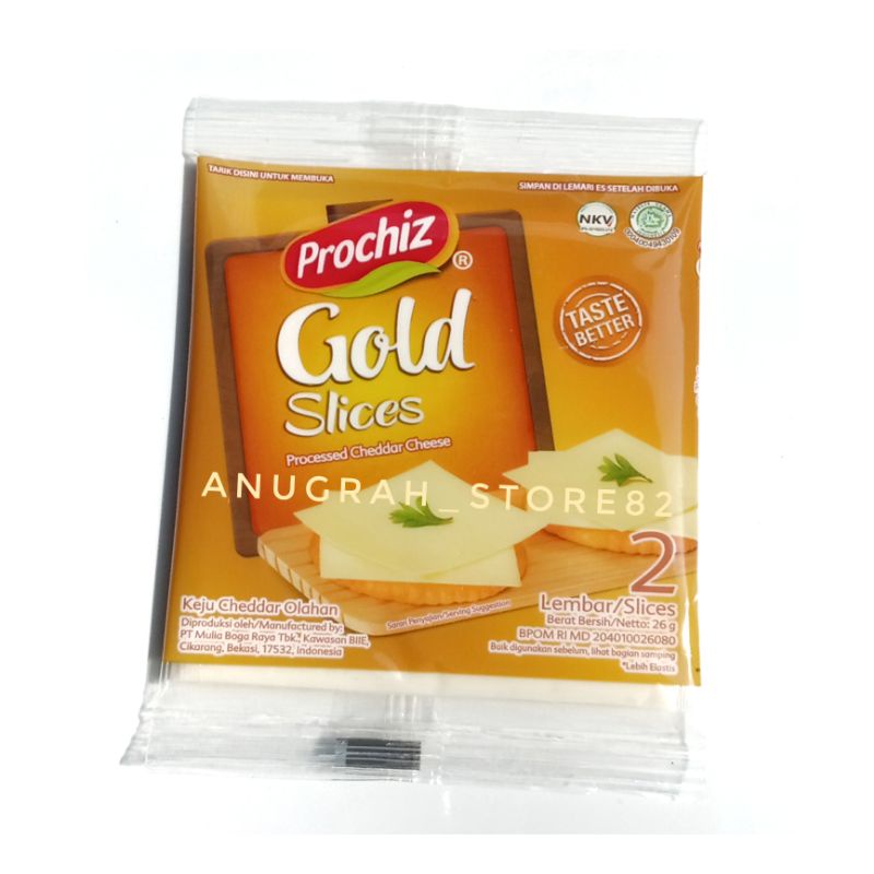 

KEJU PROCHIZ GOLD SLICES,PROCHIS 1PCS 2LEMBAR