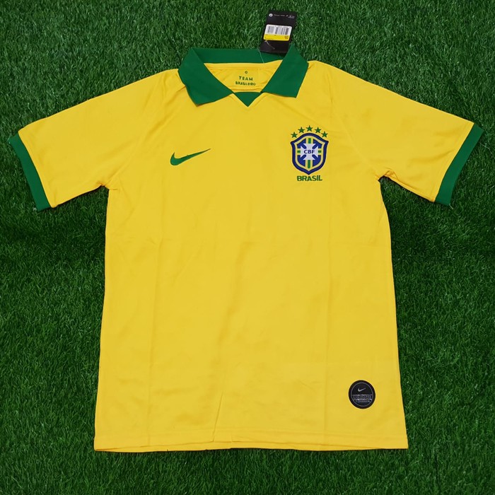 PAKAIAN OLAHRAGA BAJU BOLA JERSEY BOLA BRAZIL HOME COPA AMERICA OFFICIAL 2019/2020 GRADE ORI