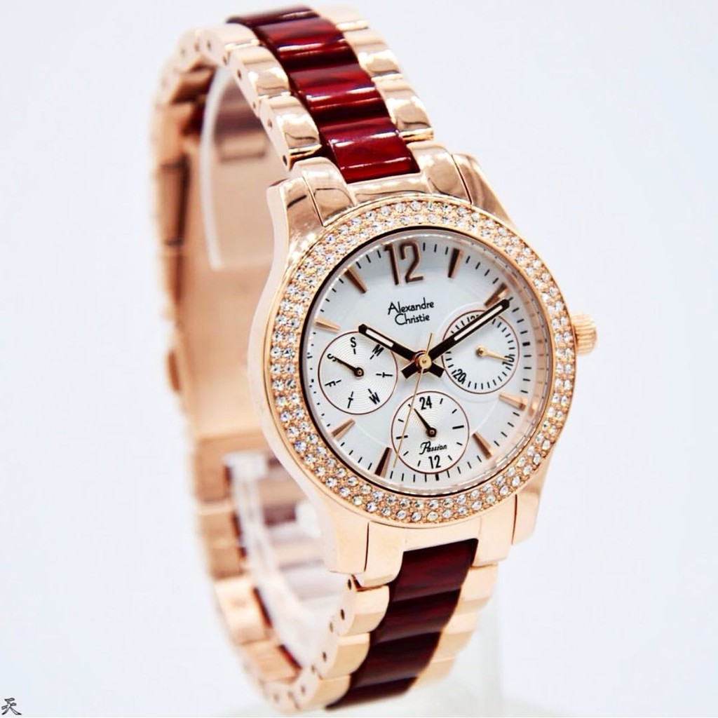 Alexandre Christie Original AC2608L Stainless Rose Red