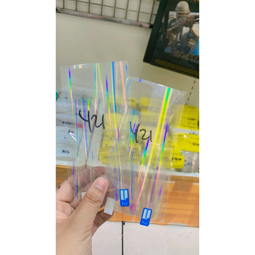 VIVO Y75 5G VIVO Y21A Y21 2021 Y21S Y30 Y30i Y50 ANTI GORES BELAKANG SKIN AURORA GARSKIN GLITER,GARS