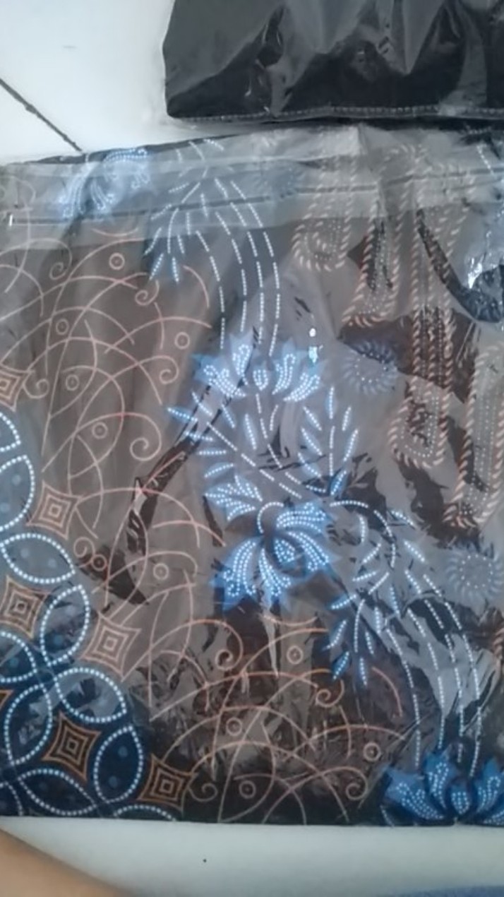 Atasan Batik Couple Seno Biru M L Xl Xxl