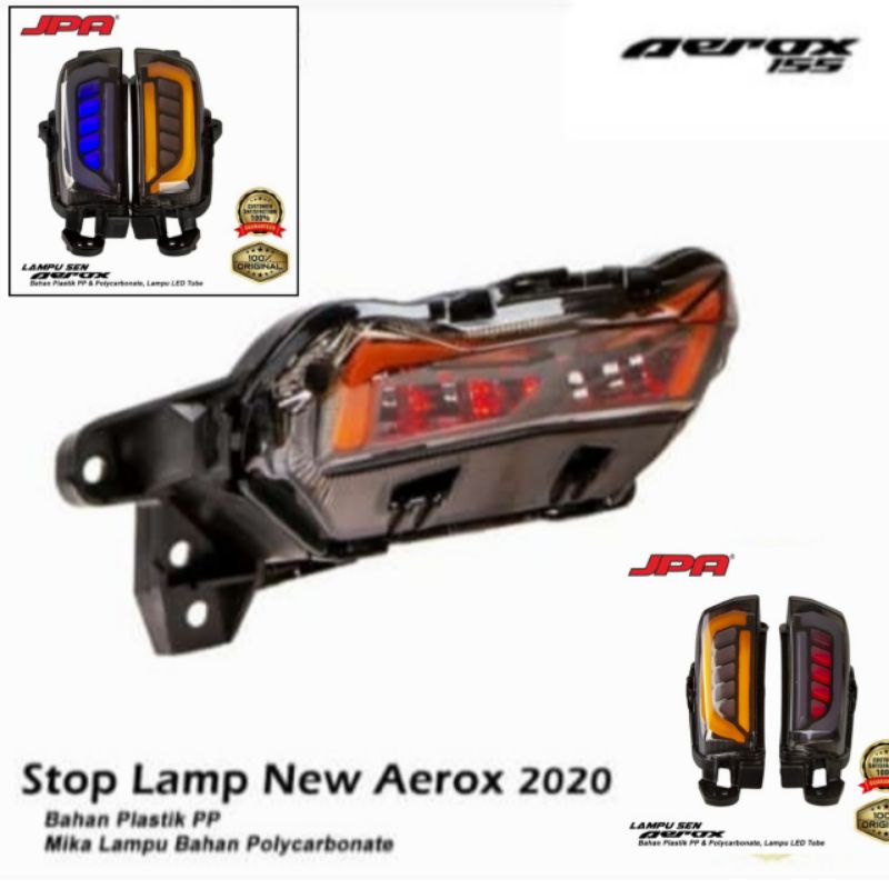 PAKETAN STOPLAMP JPA AEROX + lampu sein jpa AEROX New stop lamp lamp sein JPA Aerox Connected