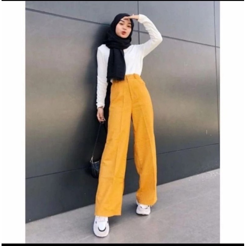 Celana Kulot Trousers - Celana Anti Kusut - Celana Loose Pants