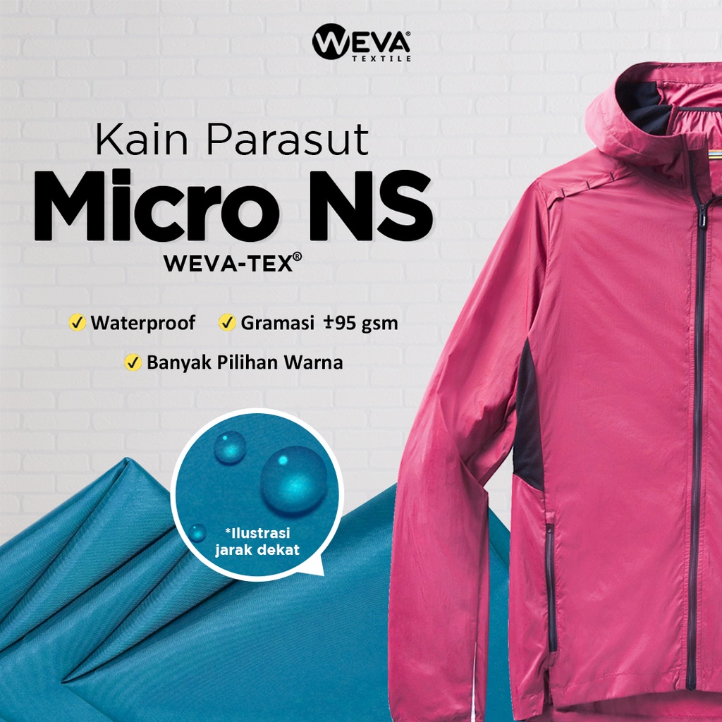 Bahan Kain Jaket Parasut Micro NS Waterproof Murah