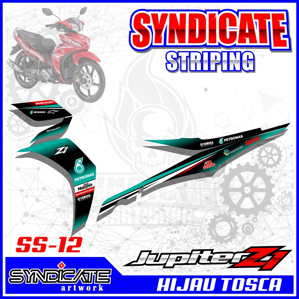 STICKER STRIPING LIST VARIASI  PETRONAS JUPITER Z1 KODE SS-12