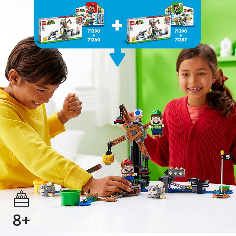 LEGO 71390 Super Mario Reznor Knockdown Expansion Set Building Kit