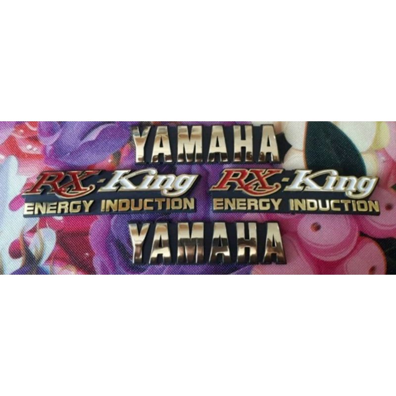 Emblem tangki rx king set emblem box aki merah rx king