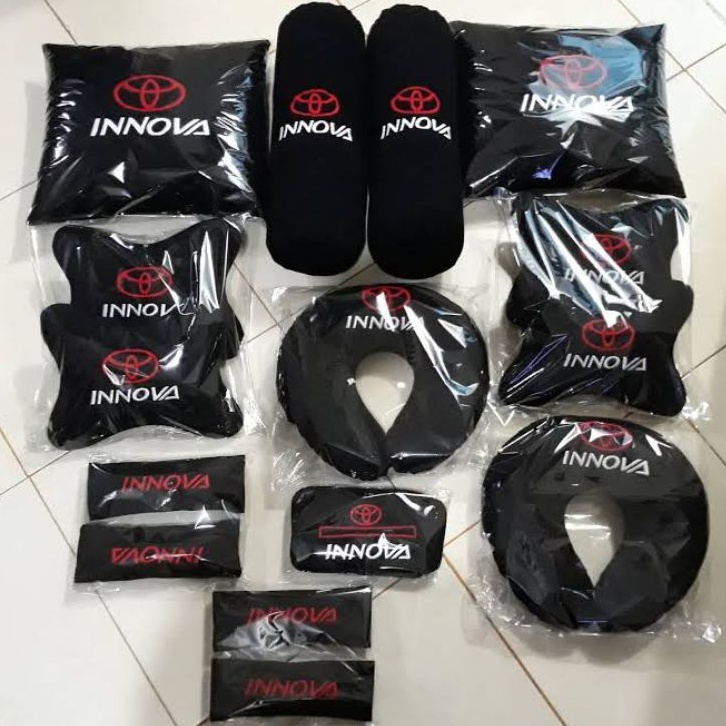 carset bantal mobil Toyota kijang Innova aksesoris interior mobil Innova