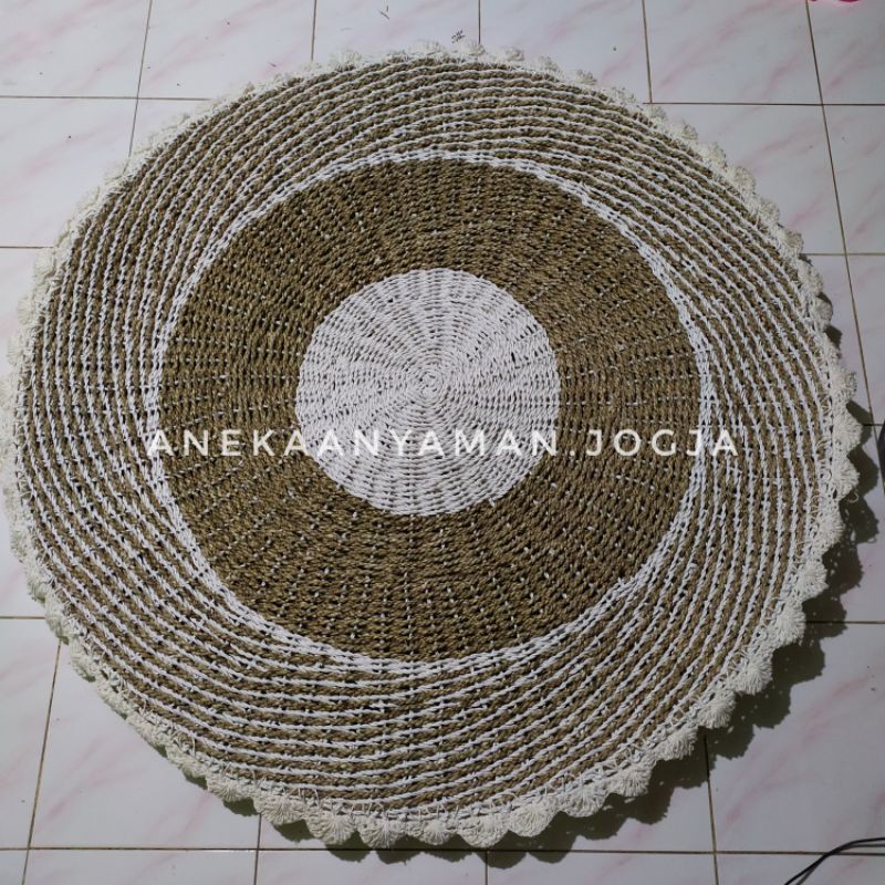 Rug Seagrass Renda / Karpet Seagrass Renda / Rug Macrame / Karpet Kipas