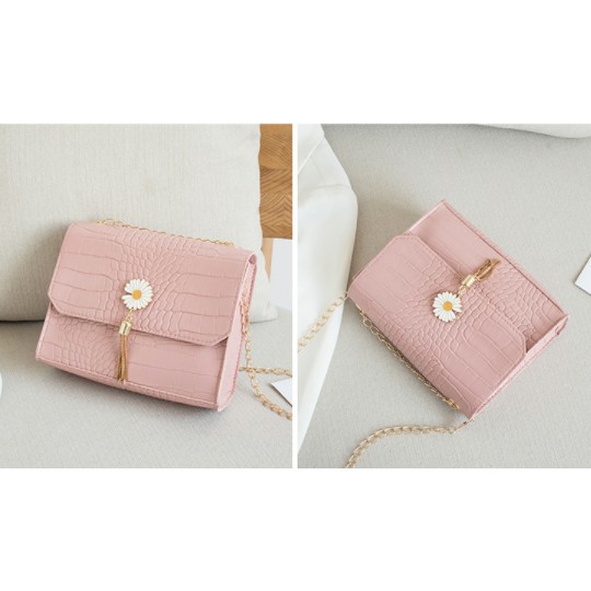 TAS SELEMPANG WANITA KEKINIAN 8813/ TAS SELEMPANG BUNGA / FLOWER BAG/ TAS SELEMPANG ALA KOREA