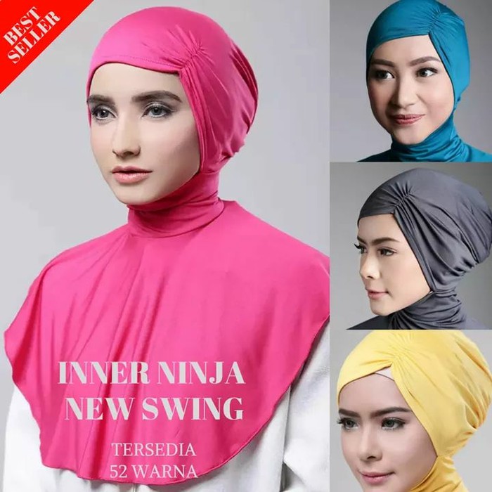 Dijual Dalaman Jilbab Kerut Nyaman   Inner Ninja New Swing RAZHA Berkualitas