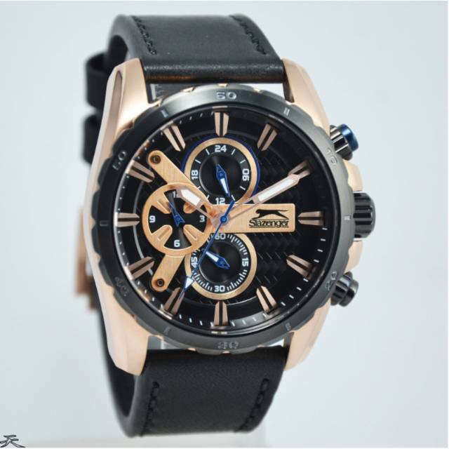 Jam Tangan Pria Slazenger SL.01.1333.2.03 Leather Kulit Original Murah