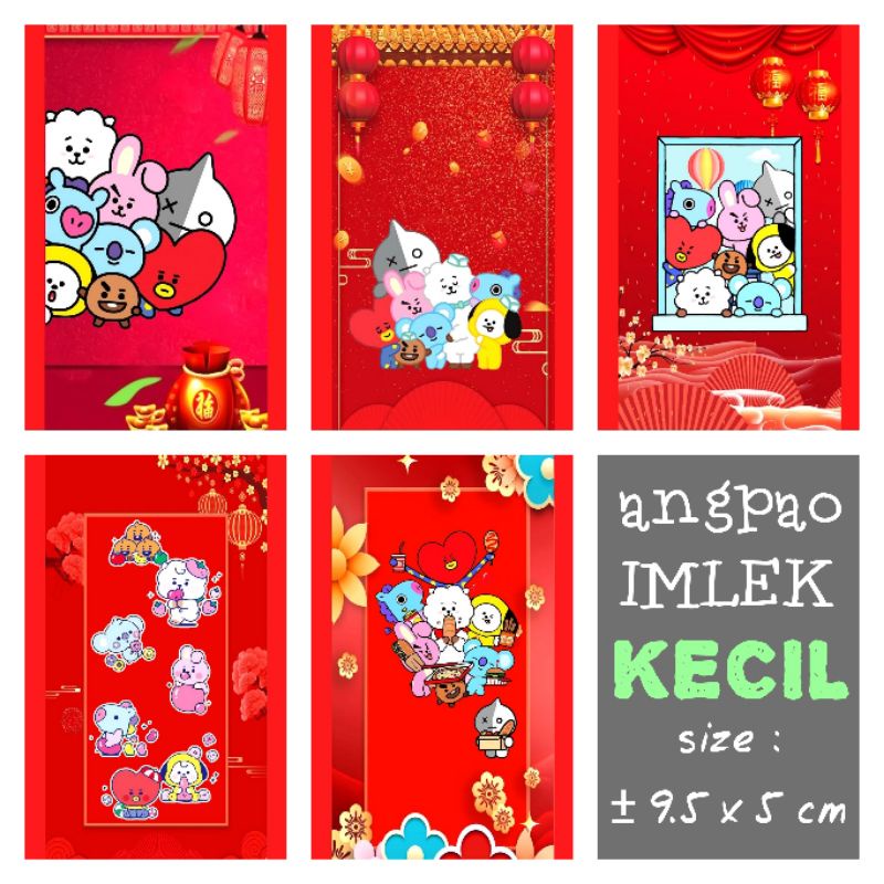 

BT21 2022 Amplop Angpao Hongbao IMLEK KECIL BTS Lucu Cute 03