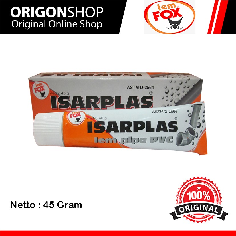 Lem Pipa Isarplas Tube 40 Gram / Lem Fox / Lem Pipa Bocor / Lem Isarplas Pipa Pvc