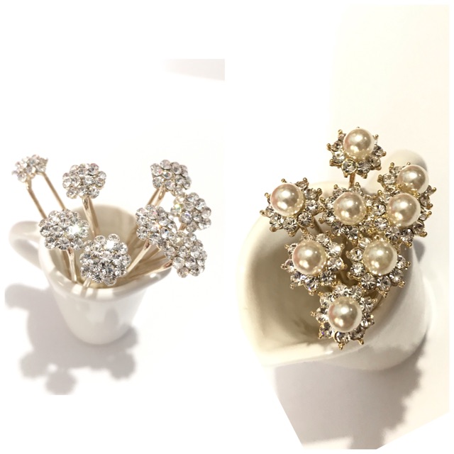 Tusuk konde Mutiara dan Swarovski Korea