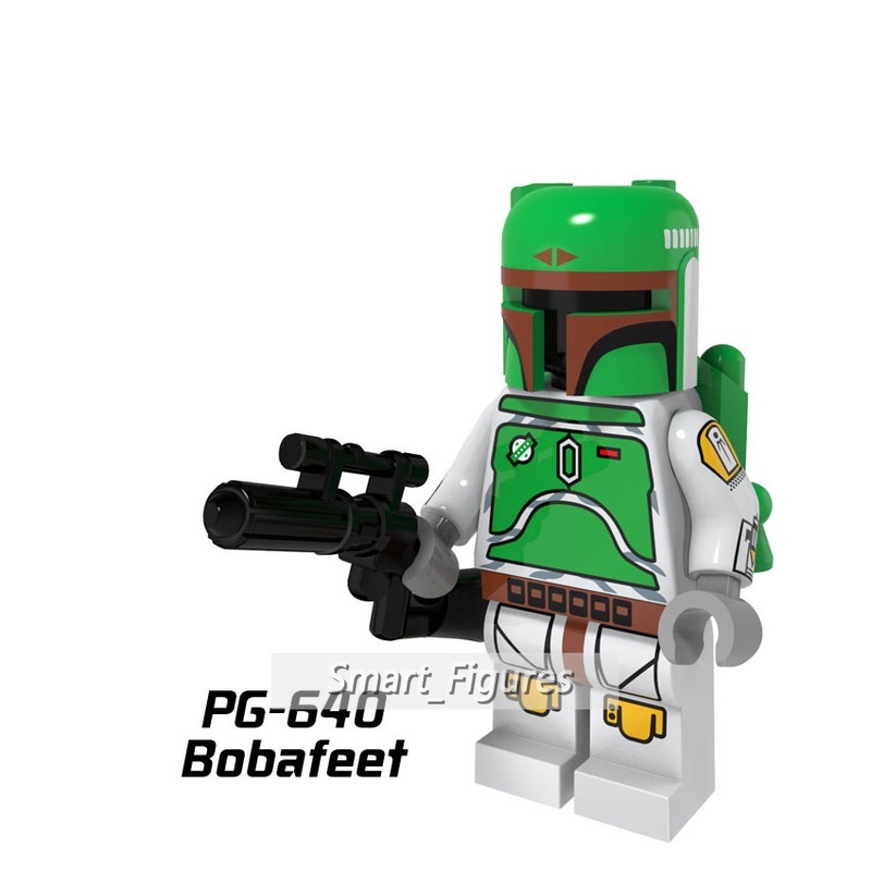 Mini Figure Star Wars Boba Fett Jango Fett Bounty Hunter Mandalorian Battle Armors PG640-42 Untuk Hadiah