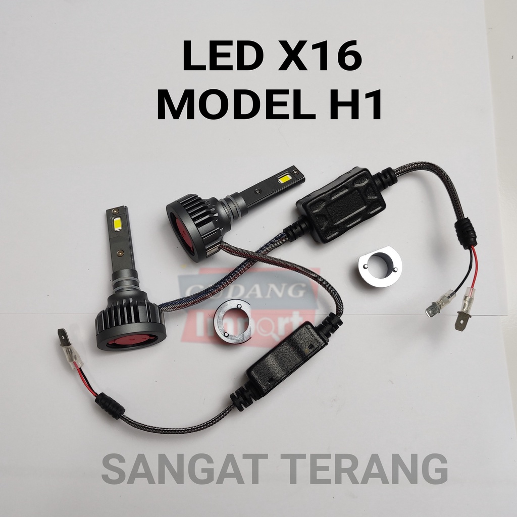 LAMPU LED MOBIL X16 SUPER TERANG H4 H11 H16 H1 H7 H8 H9 65 WATT