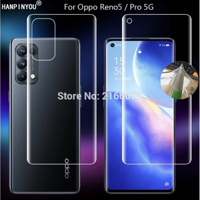 Hydrogel Oppo Reno 5G New - Screen Protector Full Body Front &amp; Back Oppo Reno 5 - UA