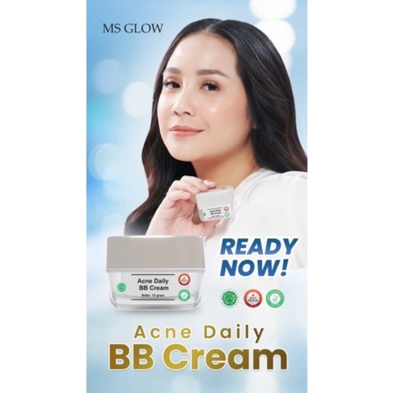 READY COD KEMASAN BARU WHITENING DAILY BB CREAM DAN ACNE DAILY BB CREAM (CICA) MS GLOW BEAUTY ORIGIN