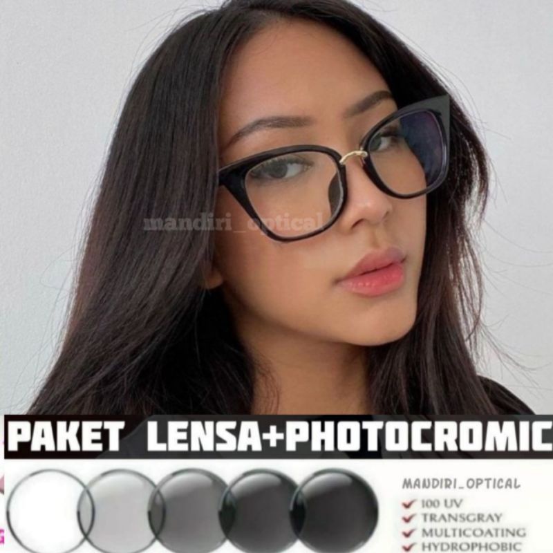 Kacamata fashion | kacamata wanita photocromic anti radiasi bisa request minus