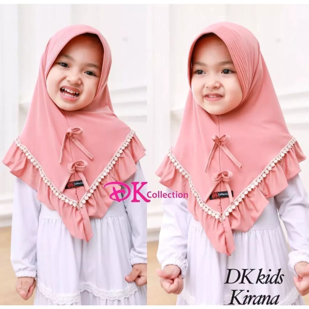 KERUDUNG ANAK TK KIRANA JILBAB ANAK 3 - 7 TAHUN JILBAB ANAK PEREMPUAN HIJAB ANAK JERSEY