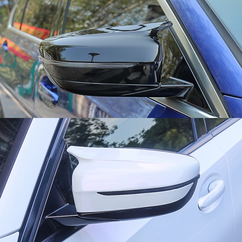 Cover Penutup Kaca Spion Samping Mobil BMW G20 G21 3 Series 2019 2020 2021 M Power Bahan Serat Karbon Warna Hitam / Putih