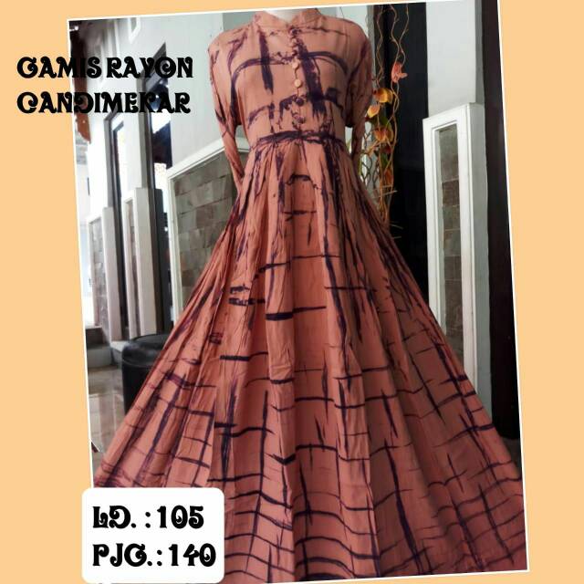 Gamis rayon candi mekar