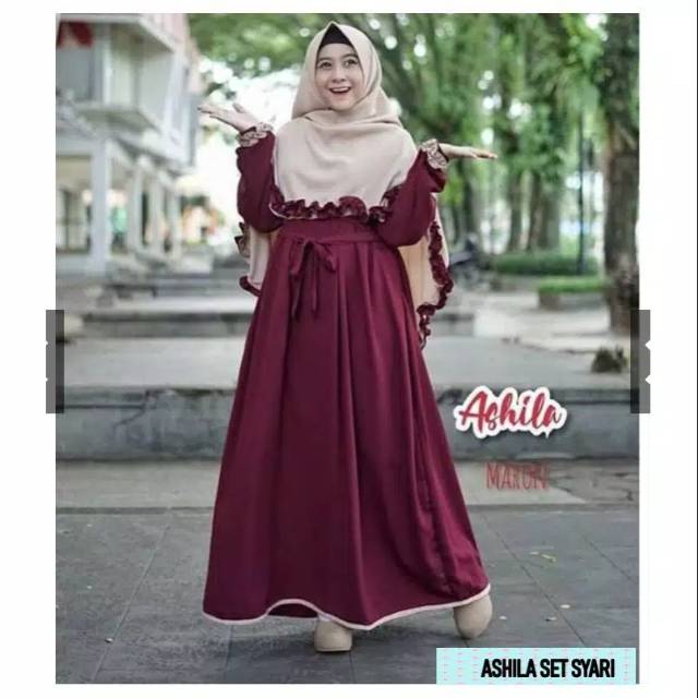 Ashila Syari | Pakaian Muslim | Pakaian Wanita | Baju Muslim | Gamis syari | Baju Gamis | Baju Syari