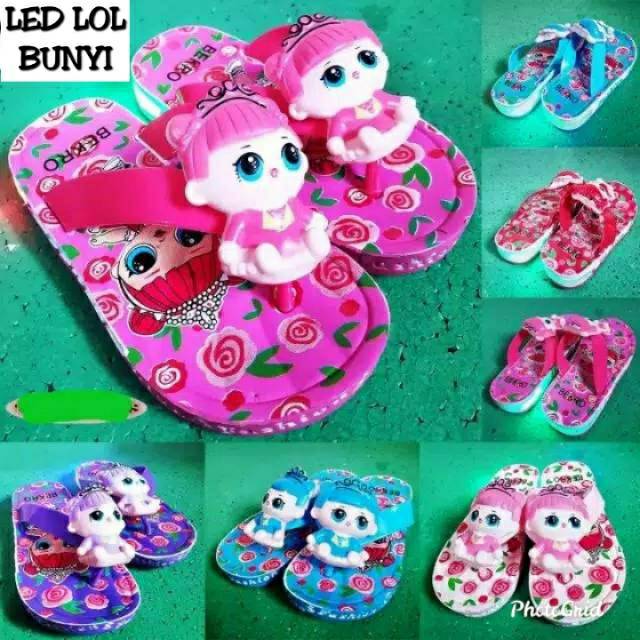 SANDAL ANAK LED DAN BUNYI Sandal karet led