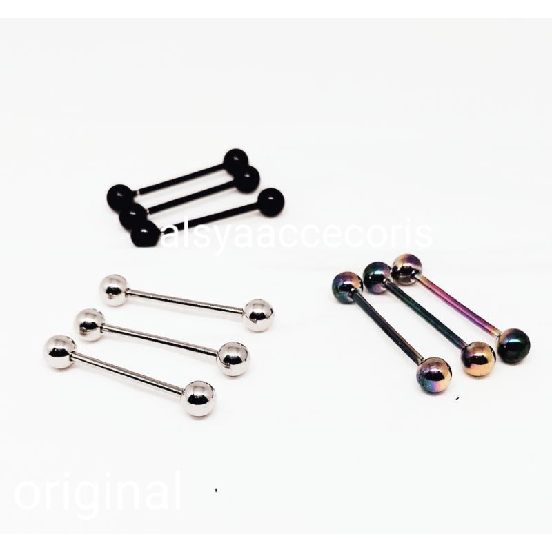 GROSIR ANTING TINDIK MODEL BARBEL PANJANG 2.5CM ANTING PRIA WANITA