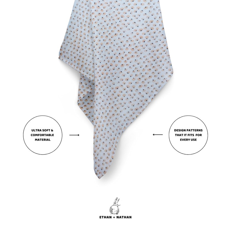 Ethan + Nathan - Baby Swaddle Blanket Pattern Peaches