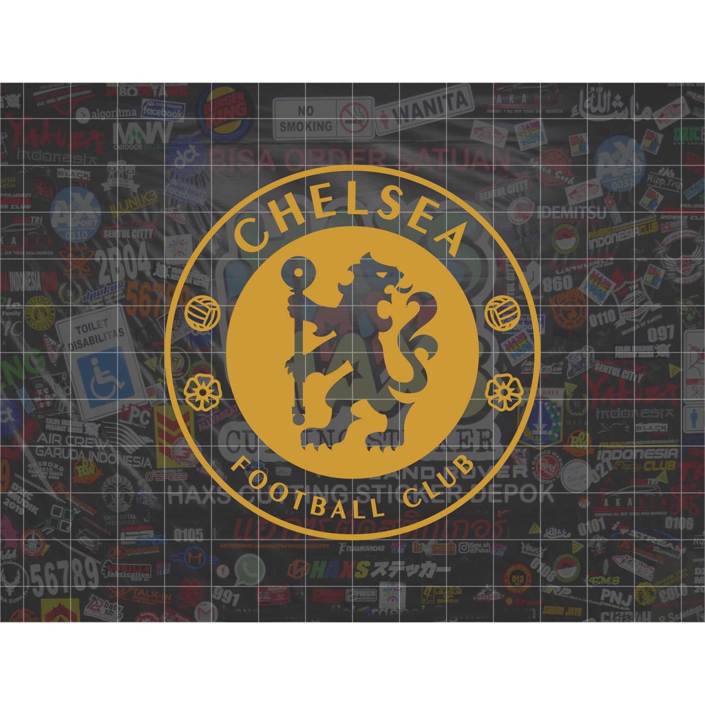 Cutting Sticker Chelsea Football Club Ukuran 8 Cm Mobil dan Motor