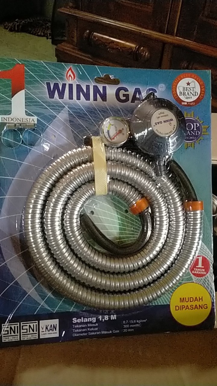 Winn Gas W-289m Selang & Regulator Paket