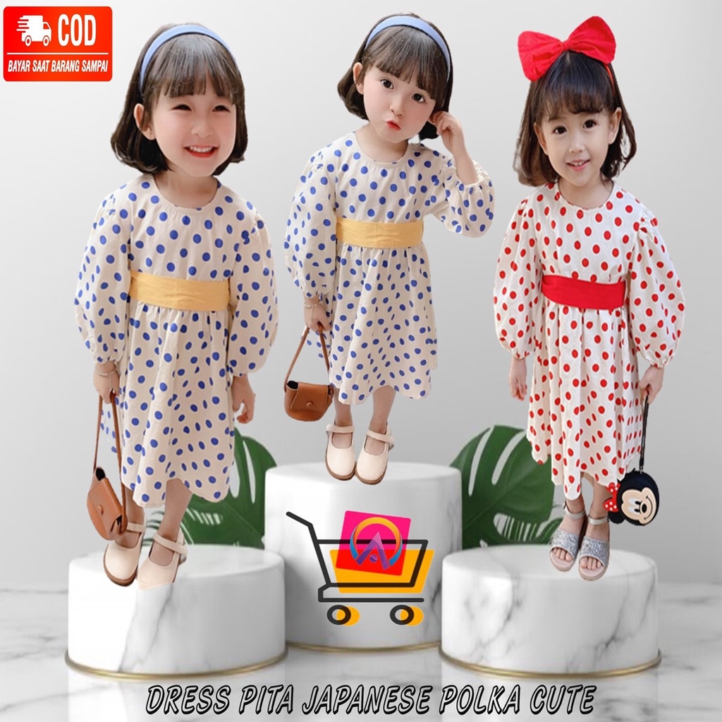 Baju Anak Cewek Import Korea Baju Anak Cewek Lengan Panjang Dress Anak Perempuan Import 3 4 Tahun Ga