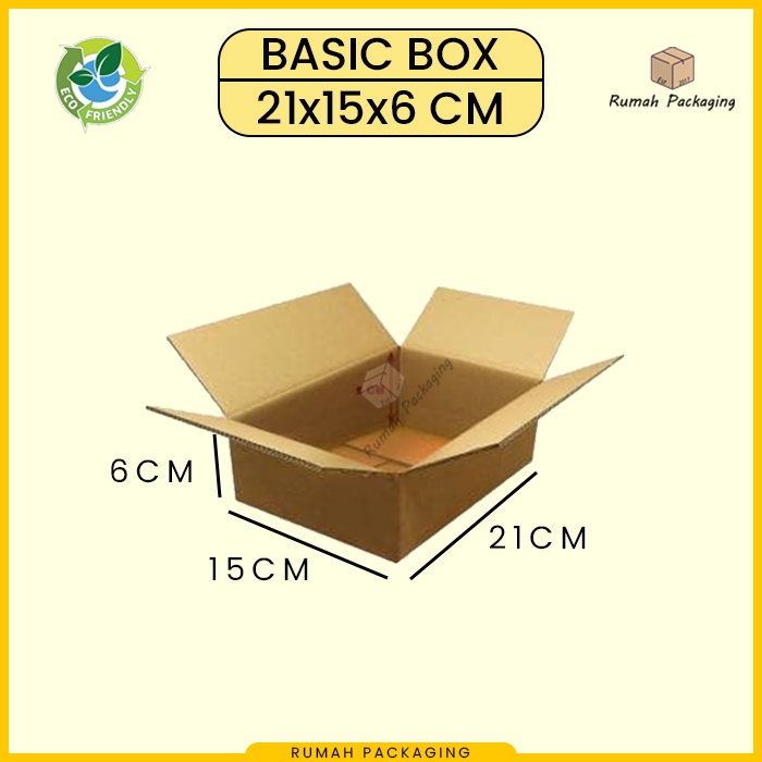 KARDUS / KARTON BOX POLOS Uk. 21x15x6 CM